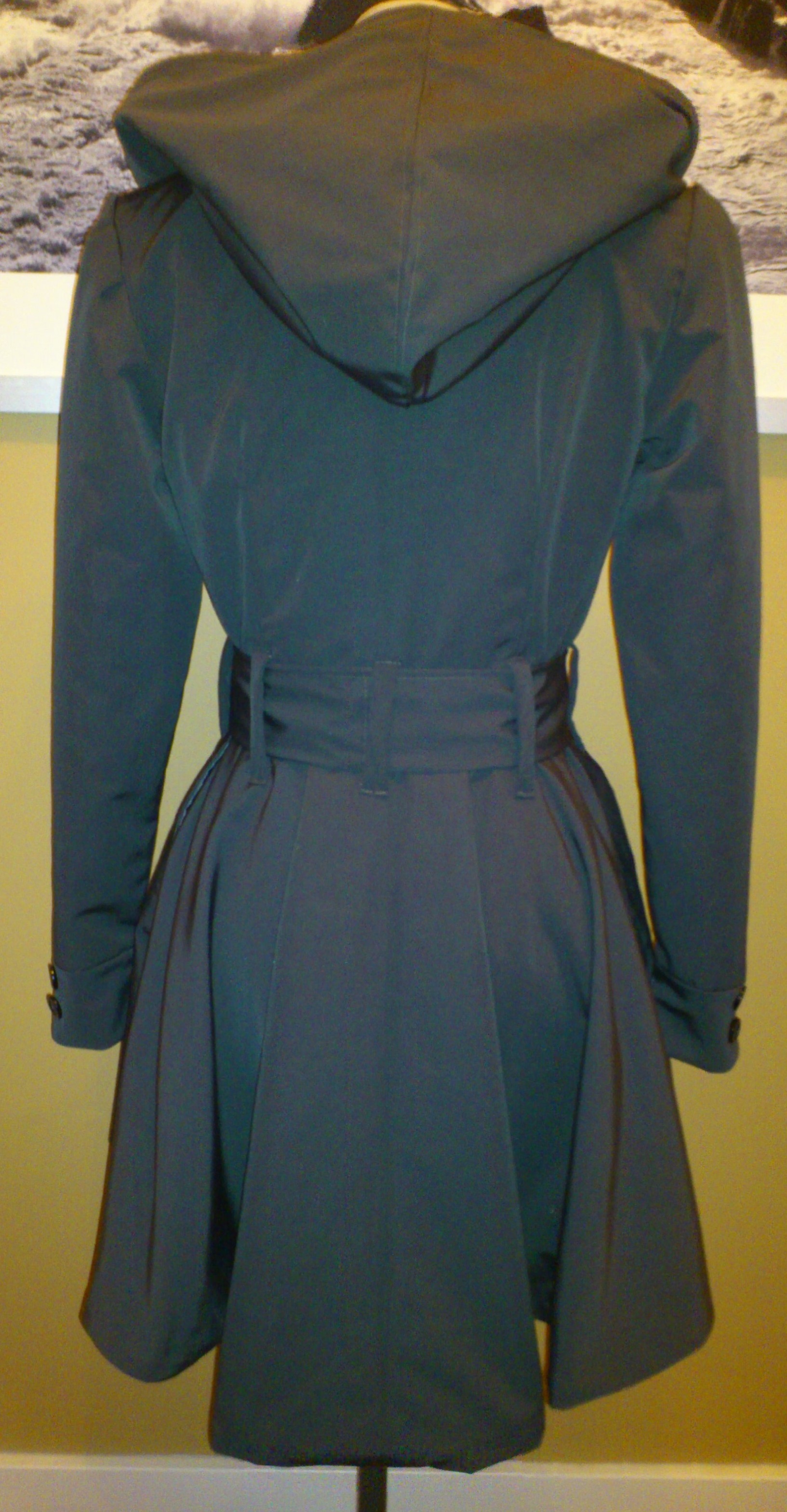 West Coast 'urchin' Hilow Skirted Womens Rain Pea Coat With Removable